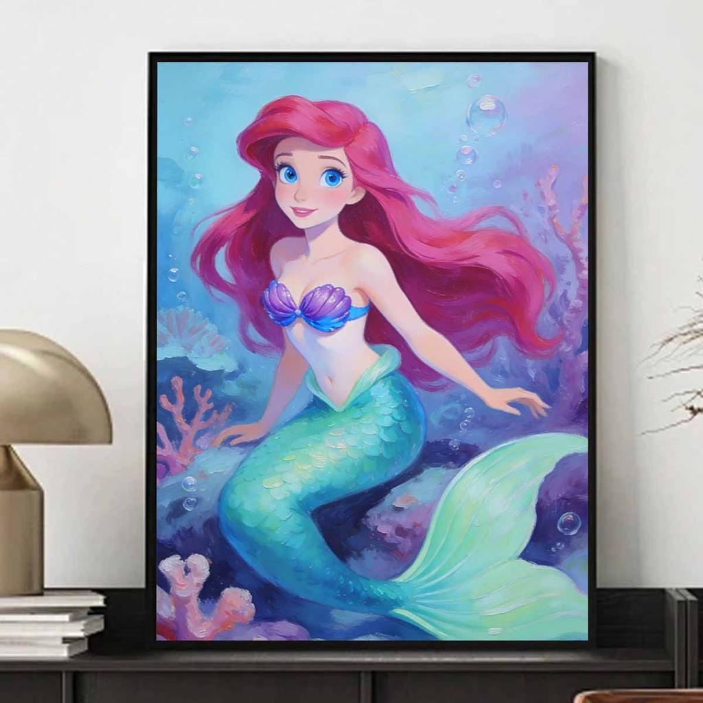 Disney Little Mermaid Ariel Diamond Painting Art Mosaic Kit Handmade diy5D Home Decor Gift