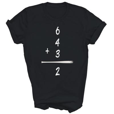 Baseballová matematika 6 4 3 2 Dvojitá hra Unisexové tričko Dárek