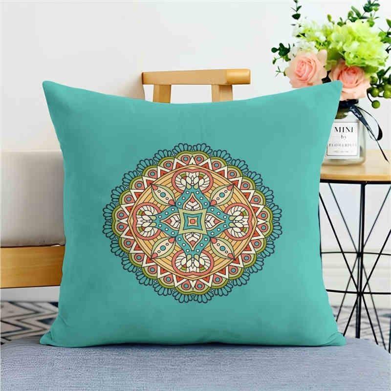 Classical Pattern Pillow Coversofa Living Room Cushion Cover Officewaist Pillow Bedside Square Pillowcase Removable and Washable