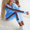 Giacca Sportiva alla Moda da Donna Tuta con Cappuccio da Donna Set con Zip Vestiti Top e Pantaloni Lunghi per Ragazze 2 Pezzi Outfit Casual