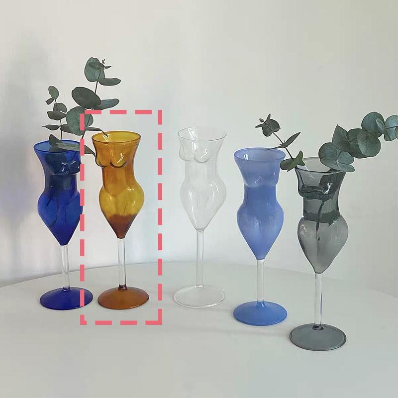 Ins Cup Beauty Wine Cup Human Body Half Body Glass Goblet Champagne Cup Creative Home Decoration Ornaments
