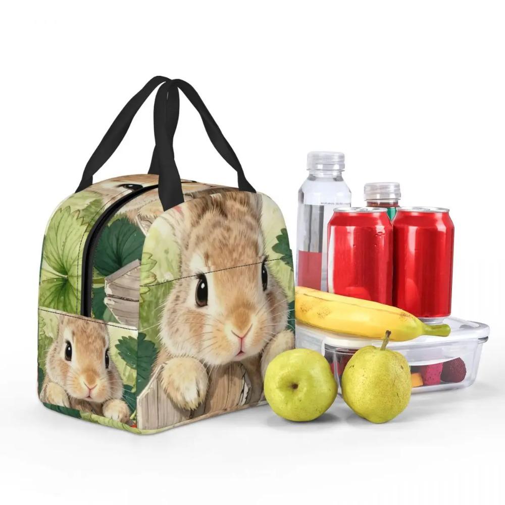 Rabbit In The Forest Anime Insulated Lunch Bag for Women Office Cooler Thermal Food Box Tote Portable Lunch Boxes Container