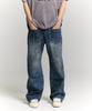 PHILIPPAKER Jb Muddy Grunge Wide Denim Pants Dirty Washed Blue