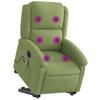 Electric Massage Recliner with Rising Function Light Green Velvet