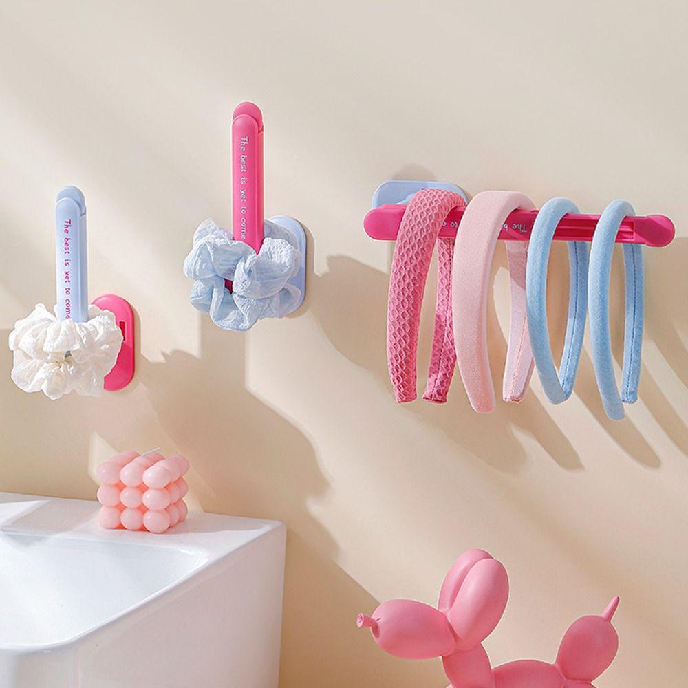 

Scalable Hairband Storage Hook L-Shape Kitchen Storage Rack Fashion Cloth Hanger червоний