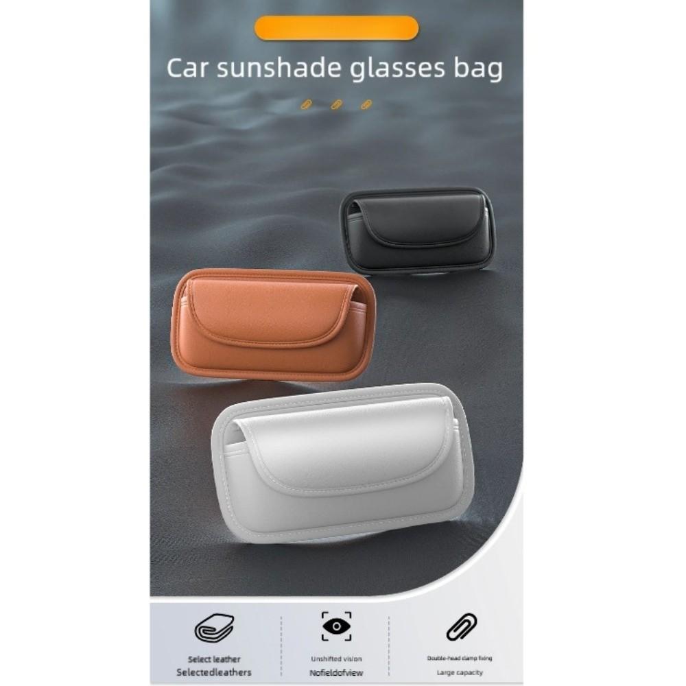 Wear-Resistant Car Glasses Case with Hook And Loop Eyewear Protection Box  Car Interior Accessories