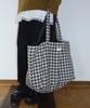 EN OR Reversible Check Shopper Bag - Purple