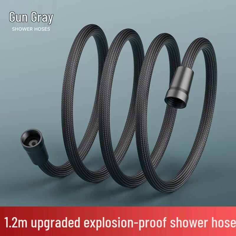 Universal Nylon Braided Anti-Tangle Shower Hose, High Flow, Hot/Cold, Explosion-Proof.