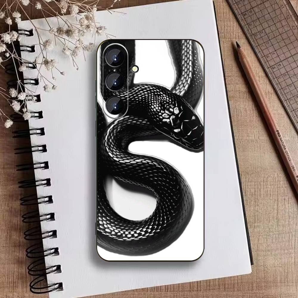 Snake Classic Phone Case For Samsung Galaxy A73,21,22,32,71,53,52,51,80,5G Soft Black Cover
