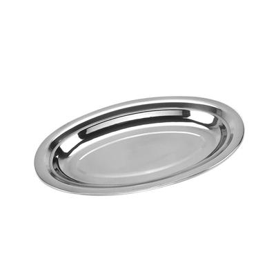 Desirable Stainless Steel Large Oval Serving Plate, Thick, Perfect for Stir-fried Vegetables, Napolitan Pasta, Hamburgers, and Yakisoba, Stylish,