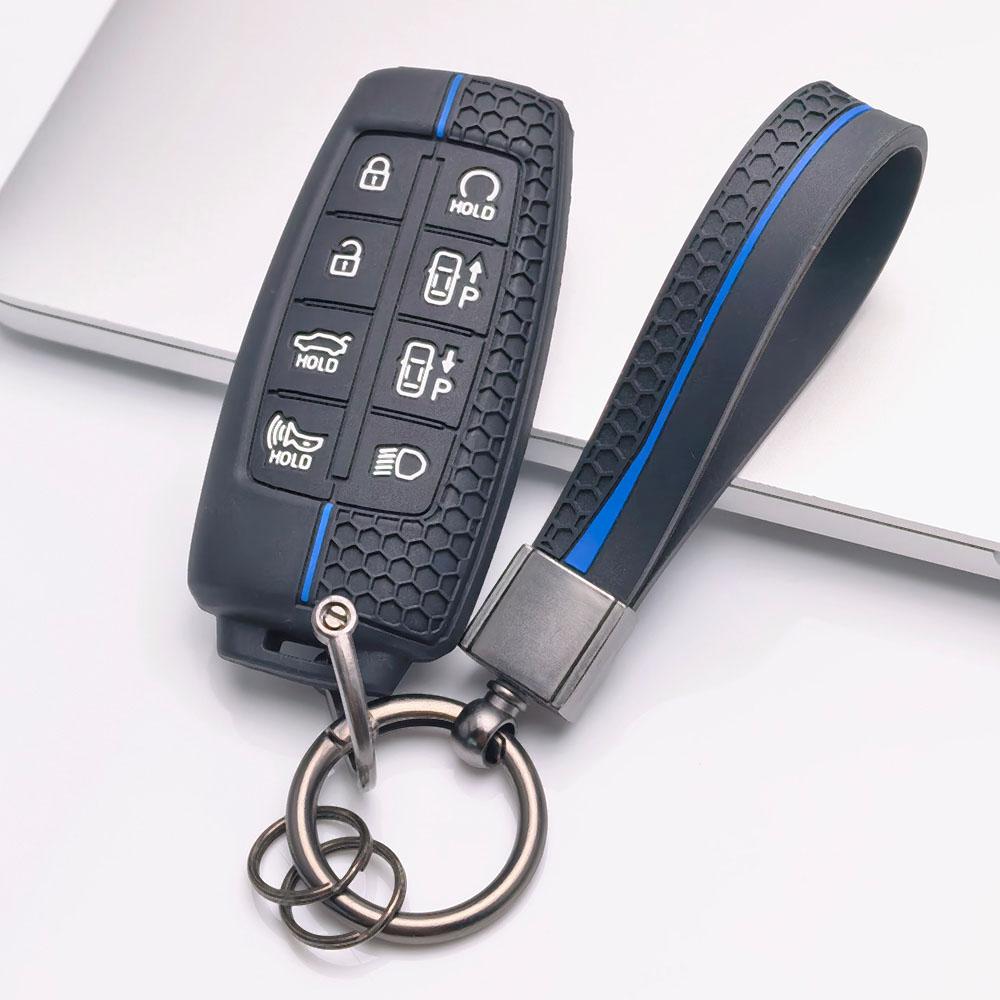 Premium Silicone Car Key Fob Cover For Hyundai I30 K2 K5 For KIA Optima K5 K3 With Keychain Soft Silicone Car Interior Accessories