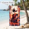 Dragon Ball Benutzerdefinierter Name Aufgedrucktes Strandtuch Personalisiertes Weiches Handtuch für Schwimmen Strand Reisen