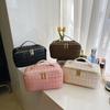 2026 Rhombus Retro Cosmetic Bag Large Capacity Cosmetic Storage Bag Multi-functional Travel Portable Toilet Bag