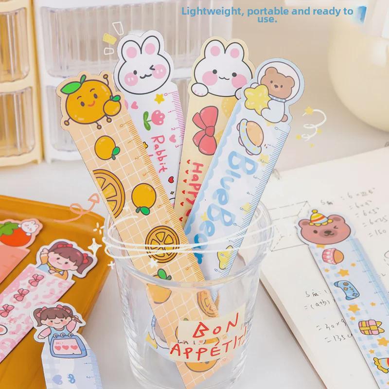 Cartoon Magnetic Soft Bendable 15cm Ruler - Creative Multi-use Stationery for Students