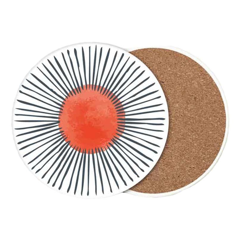 6Pcs/Set Coasters Heat Resistant Non-Slip Drink Cafe Decoration 2D Flat Coasters Anti-Scalding Insulation Pads