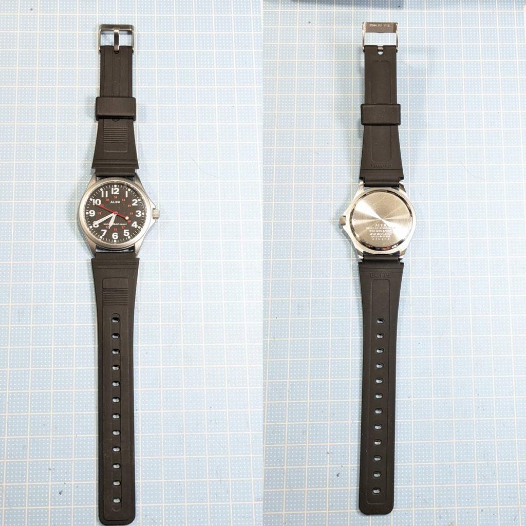 Seiko ALBA Battery and Strap Working Men's Watch, Replaced, Condition, Q-62