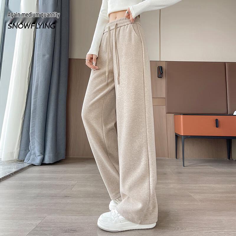 XueZhongFei Women's High-Waist Straight Leg Casual Pants