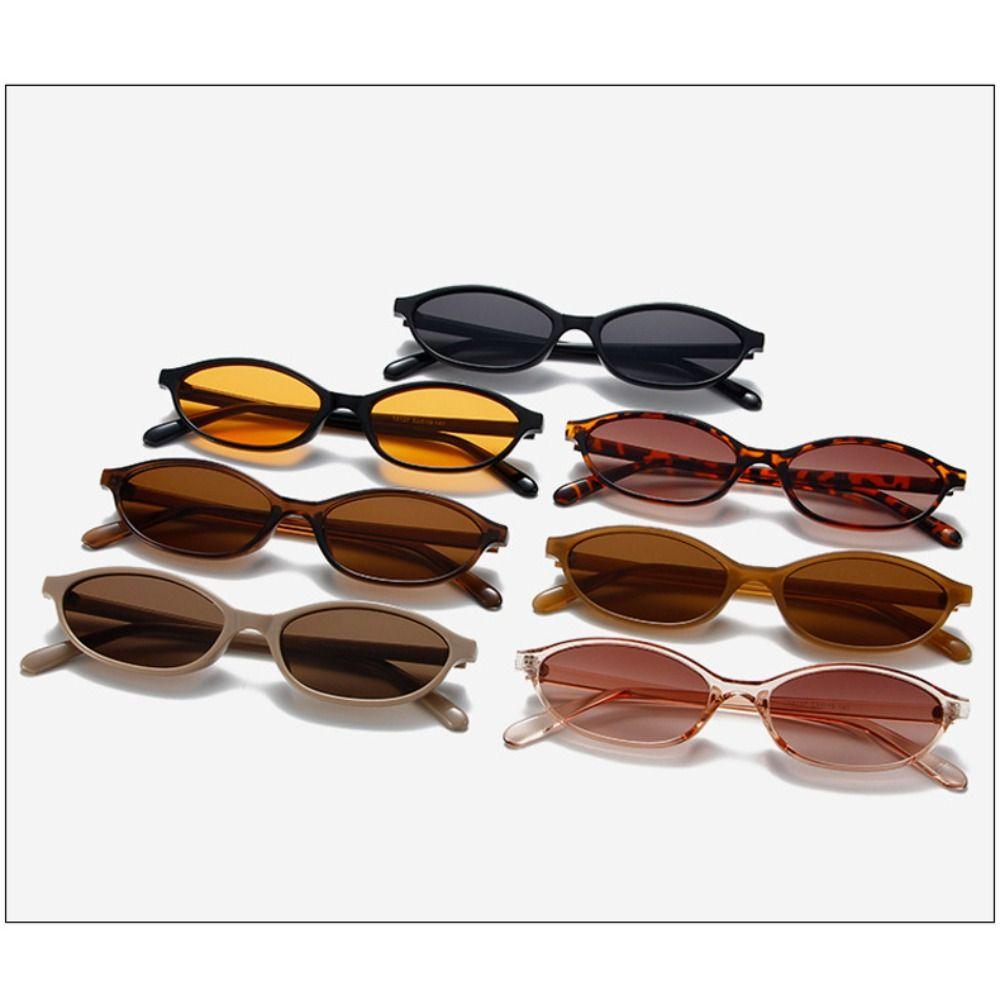 UV Protective Retro Sunglasses Black Shades Street Decoration Outdoor Sunglasses Photos Accessories Oval Frame Driving Glasses
