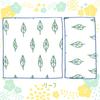 Cluster Half Square Made in Refreshingly Patterned Gauze Cool Set & Handkerchiefs, 6-Piece Set, Japan, 100% Cotton, Handkerchiefs,