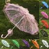Romantic Bridal Umbrellas Ruffles Trim Craft Flowers Umbrellas New Floral Lace Umbrella
