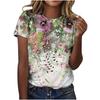 Cute Flower Floral 3D Printed T-Shirts Casual O-Neck Short Sleeve T-Shirts Harajuku Pullover Clothing Women's T-Shirts