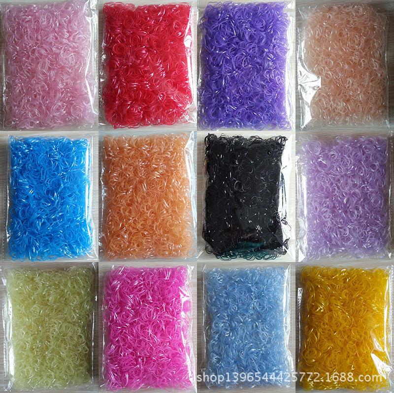 Candy Color Baby Rubber Bands, Small Size, Disposable Hair Ties, 3000 pcs/bag