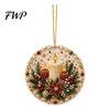 Decorative Acrylic Piece Christmas Hanging Ornament, Double Side Printed Ornament Holiday Tree Decor Pendant, Festive Home Decoration Decorations