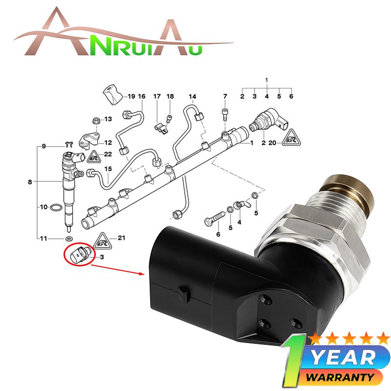 NEW 1800bar Fuel Pressure Sensor 13537787167 For BMW 1 Series 118D 120D 2.0T 3.0T E87 2004-2011