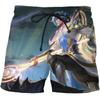 Summer Sports Cartoon 3D Printed Trendy Men's Casual Hawaiian Beach Shorts