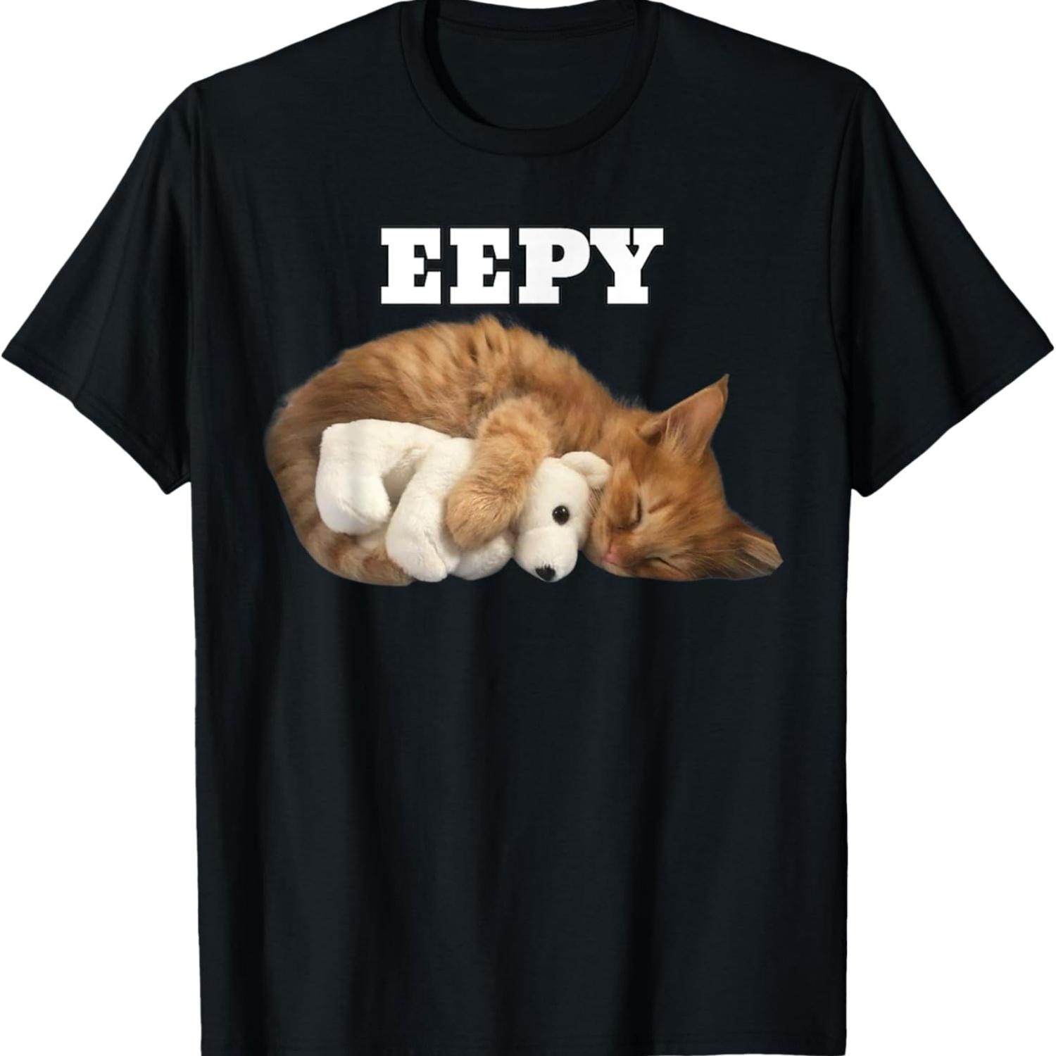 Eepy Cat Silly Sleepy Cat Meme For Eepy Person Sleeping T-Shirt S