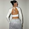 Women's Spring/summer Sexy Spicy T-shirt, Backless Design, Cropped Slim Top