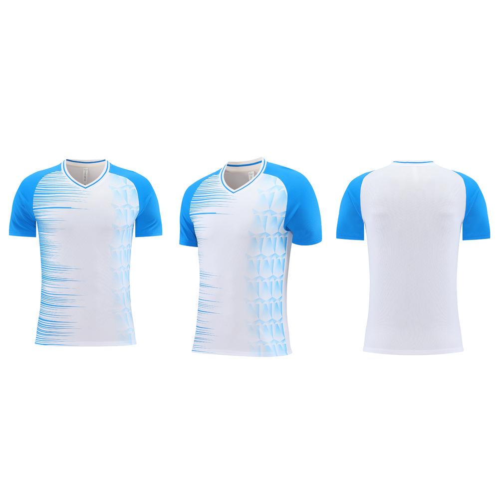 New Football Jersey, Men's Game Training Jersey Set, Children's and Adults' Sports Quick-drying Single-piece Short-sleeved Jersey Customization