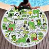 Fashion Lovely Large Microfiber Fabric Bath Towel for Children Adults Thick Dinosaur Print Home Decor Round Beach Towel