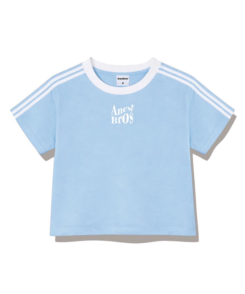 ANEWBROS Bro Name Mark Semi-Crop Track Short Sleeve T-Shirt 6 Colors [Anse_6002]