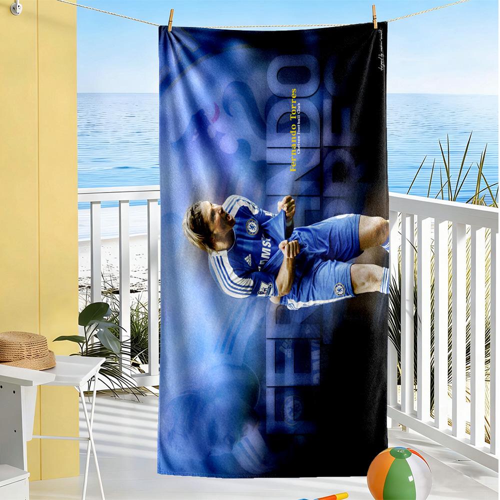 Football Player Kit Celebrating Beach Towel Super Soft & Absorbent Comfortable Lightweight Perfect for Traveling Yoga Camping and Swimming