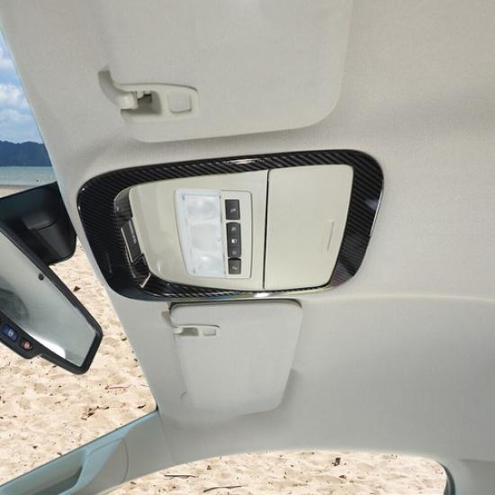 Front Reading Lamp Light Cover Trim For Chevy ColoradoCanyon 14+ Carbon Fibe