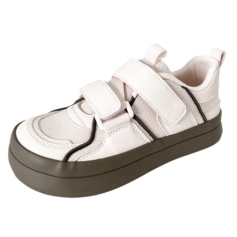 BE-6787 Latex insole/Velcro Thick-soled German Training Shoes Women's Board Shoes Casual Women's Shoes Niche Versatile White Shoes