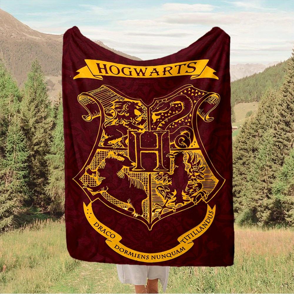 1pc Hogwarts, Crest, Coat of Arms Digital Printed Flannel Blanket, Super Soft Plush Bed Cover,Blanket for Sofa, Bed, Office, 70104