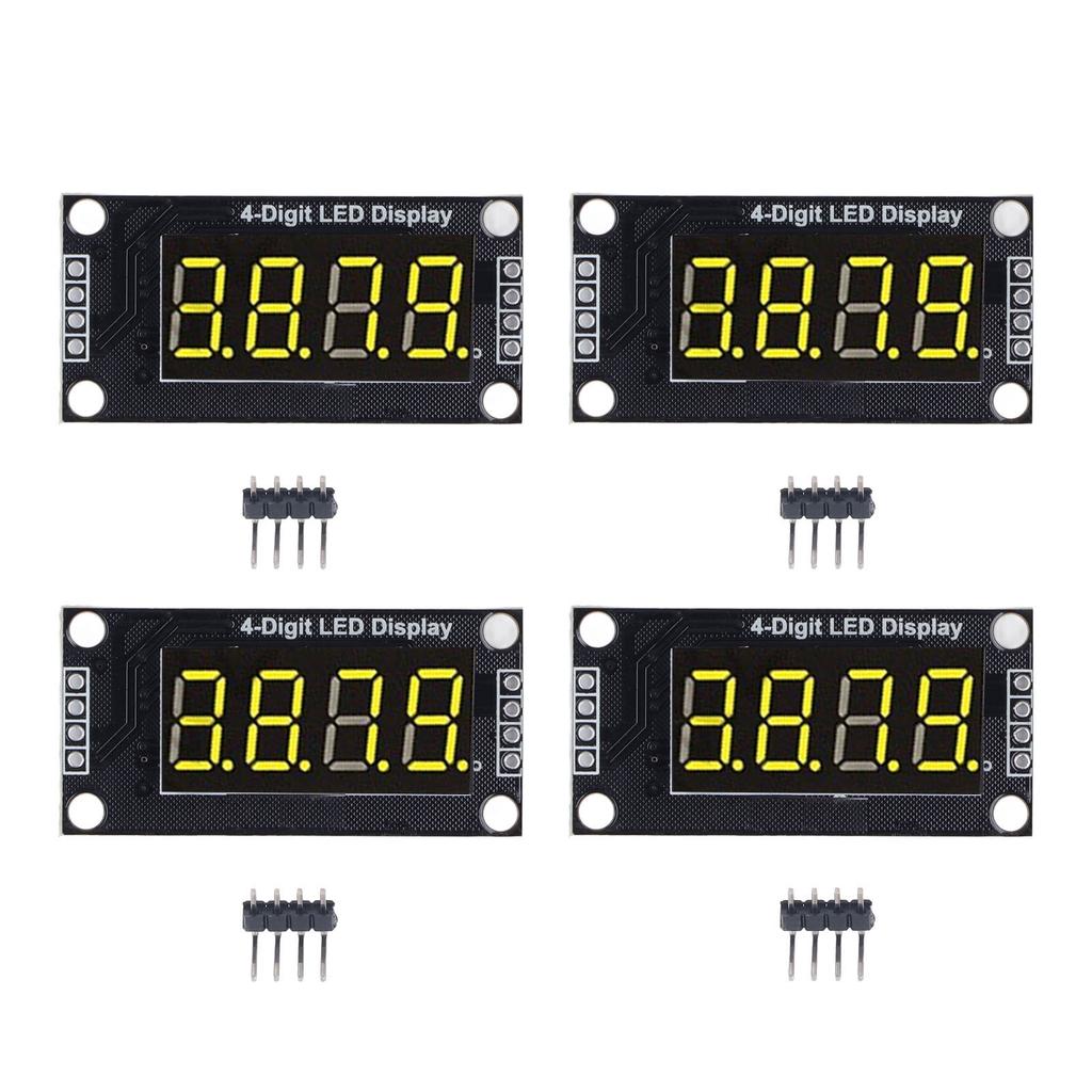 4 Sets Digital Tube Display Module LED 4 Digit 7 Segment 0.36in TM1637 Drive Chip