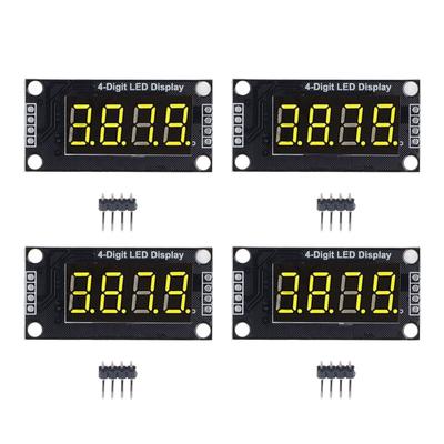 4 Sets Digitalröhrenanzeigemodul LED 4-stellig 7-Segment 0,36 Zoll TM1637 Treiberchip