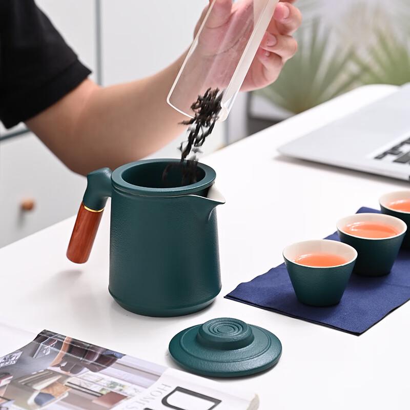 Jinge Coarse Pottery Portable Kung Fu Tea Set