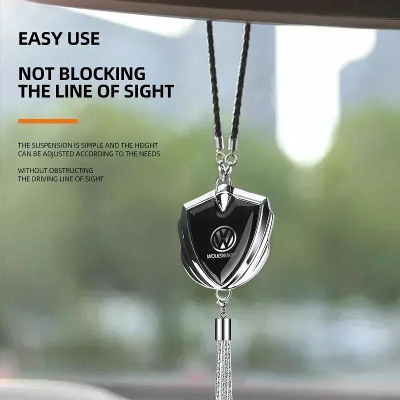 Car Metal Badge Rearview Mirror Hanging Pendant Decoration For Volkswagen VW Golf 7 Polo Tiguan Jetta Mk6 Touran Passat Bora GTIPC3