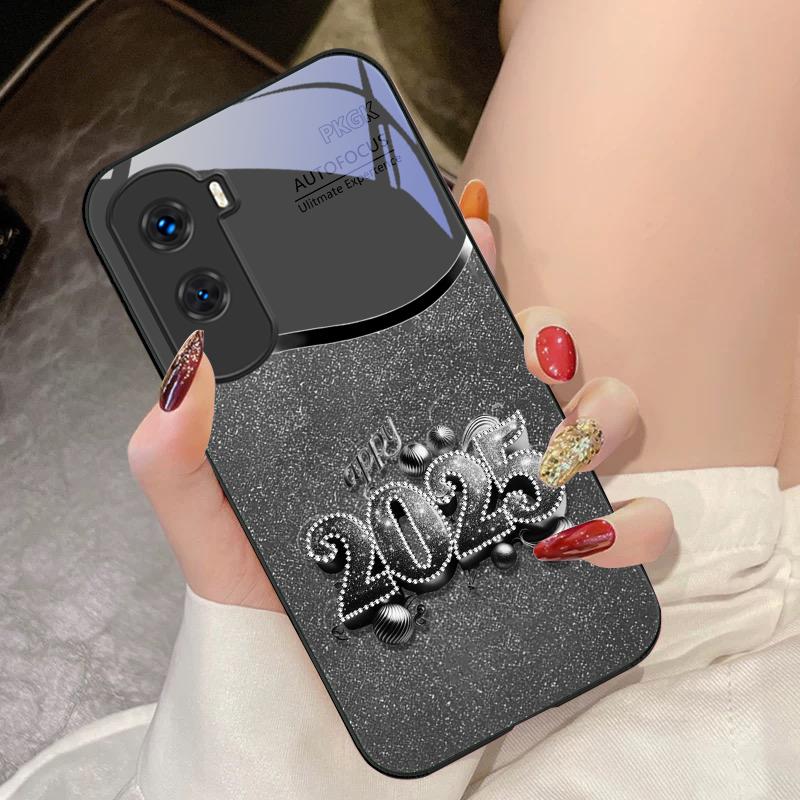 Colorful New Year 2025 For Honor 200 90 8X 9X Pro Lite P50 P40 Nova 10 11i P60 Magic4 6 Mate 20 50 Tempered Glass Phone Case