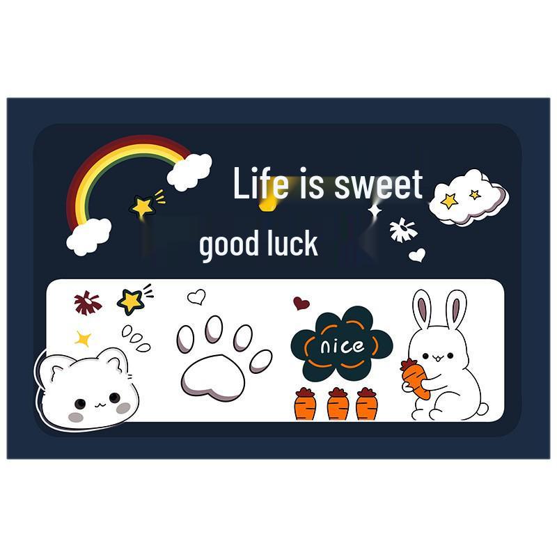 Festive Cartoon Door Mat: Stain-Resistant, Dirt-Wiping, Mud-Scraper Mat for Entryway & Home, Easy To Clean Coil Design.