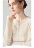 Lekasha Women's Sweet Cashmere Cardigan - Long Sleeve Round Neck Knitwear