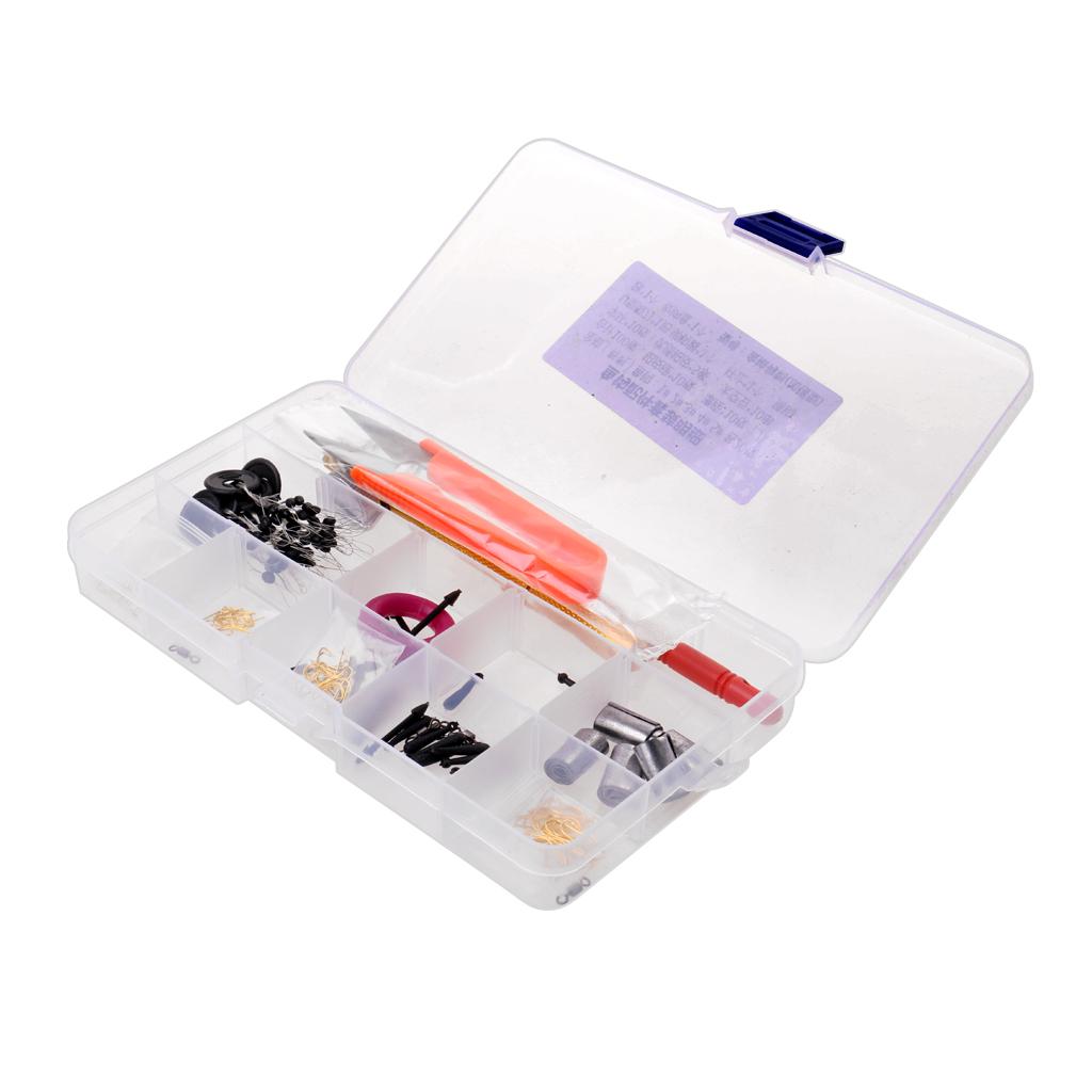 Carp Fishing Tackle Box Kit – Includes Weights, Safety Clips, Hooks & Hair Rigs For Freshwater 7 thumbnail image