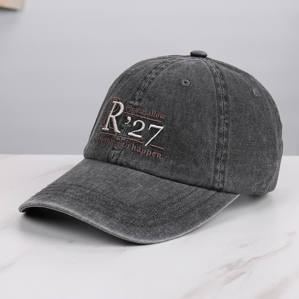 New trendy brand retro spring and autumn fashion versatile cap outdoor sports sunshade sun protection letter embroidery baseball cap