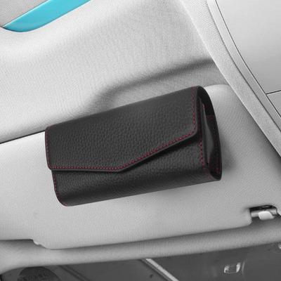 Car Visor Sunglasses Holder Car Sunglasses Holder Auto Interior Accessories PU Leather Car Sunglasses & Glasses Holder Visor