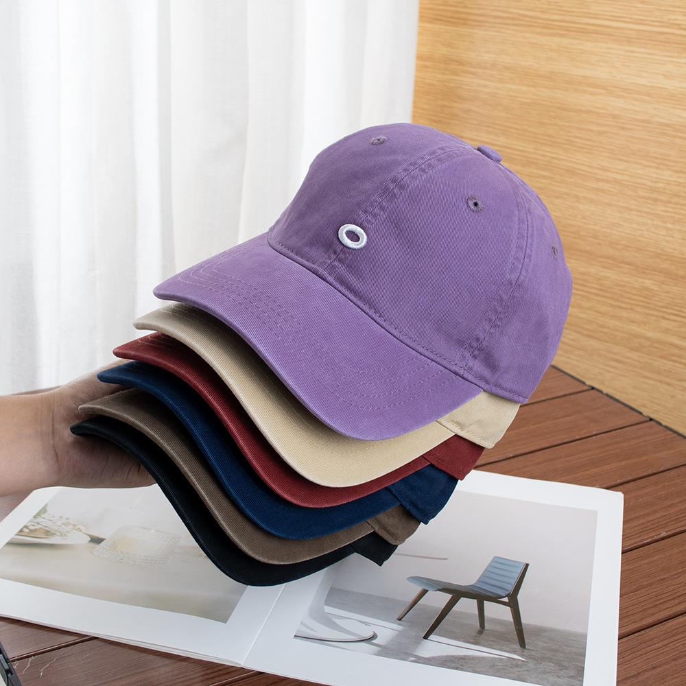 Four Seasons Simple Circle Embroidery Baseball Cap Men's and Women's Alphabet Embroidery Cap Versatile Show Small Face