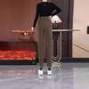 2024 New High Waist Velvet Harem Pants - Slim, Warm, Loose-Fit Trousers for Autumn & Winter